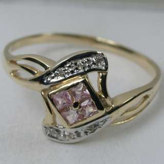 34 CARATS 14K SOLID YELLOW GOLD NATURAL PINK SAPPHIRE CLUSTER 