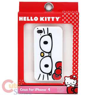 Hello Kitty Nerd Apple iPhone 4G 4GS Case AT&T Verizon Silicone 
