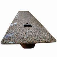 15ft Pink Granite Conference Table Wood Pedestal Base