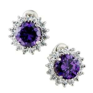   Crystals Framed Murano Glass Re Stud Earrings Pugster Jewelry
