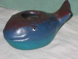 Small Whale pottery collectable vase holder hand made  