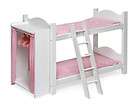 Doll Furniture Bunk bed w/ Armoire and Bedding fits AMERICAN GIRL 