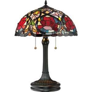  Quoizel Tiffany 2 Light Table Lamp Vintage Bronze TF879T 