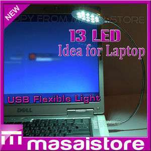 Flexible USB 13 LED Light Lamp For Laptop PC Notebook  
