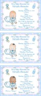 10 Darling Crawling Baby Boy Personalized Baby Shower Invitations w 