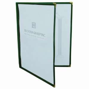  Menu Covers, Double Fold, 8 1/2 x 11, Green, Case of 10 