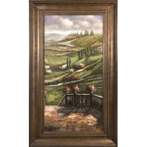    300102 Tuscan Terrace View II Framed Oil Painting
