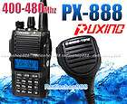 PX 888 UHF 2 way ham 400 480Mhz​ Radio With Radio Tone speak​er 41 