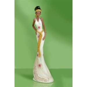  African American Woman W/Hand On Hip Statue Figure