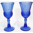 avon stemware fostoria blue glass goblet wine george martha washington