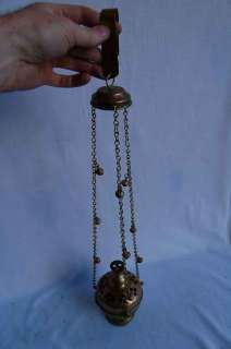 Old Censer with Bells on chains + Thurible w/liner +  