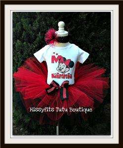 Girls Minnie Mouse Birthday Tutu 12m to 7y 2 styles available Pink or 