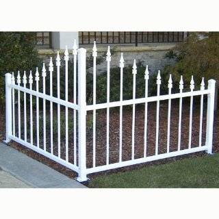 BrylaneHome Wood Corner Fence With Solar Light (WHITE,0)  