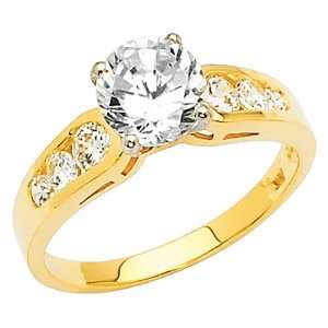   Cubic Zirconia Ladies Solitaire Wedding Engagement Ring Band   Size 9
