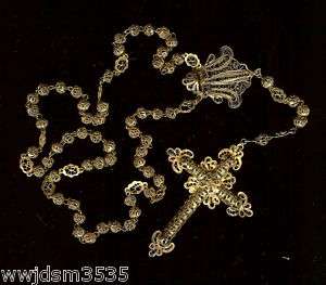   Century 18 1/2 Long Collectable Rosary of Beautiful Museum Quality