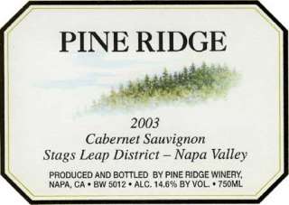 Pine Ridge Stags Leap Cabernet Sauvignon 2003 