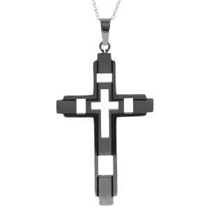  Stainless Steel Gothic Modern Religious Cross Sturdy 18 