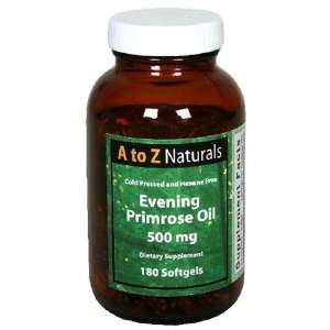  A to Z Naturals Evening Primrose Oil, 500 mg, Softgels 