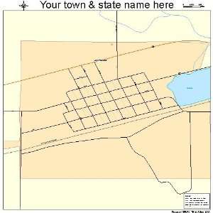  Street & Road Map of McIntosh, South Dakota SD   Printed 