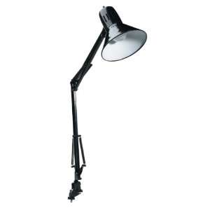  Globe Electric 5206101 Swing Arm Clip Lamp, Black