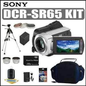  Sony DCR SR65 40GB Hard Drive Handycam Camcorder + Deluxe 