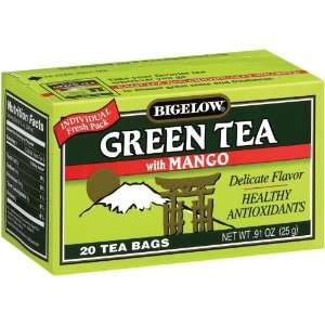 Green Tea with Mango. 1 Case. 120 tea bags  Grocery 