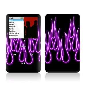  Purple Neon Flames Design iPod classic 80GB/ 120GB 