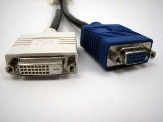 Male DVI I Dual Link Input Female VGA & Female DVI D Output Grade A 