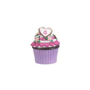  Personalized Initial Cupcake Shaped Trinket Box  G