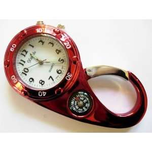   Clip on Watch Bag Pocket Watch W/compass & Back Light 