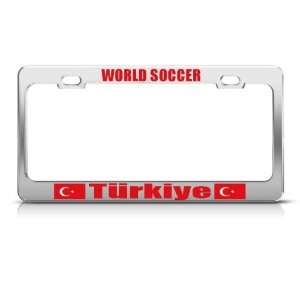  Turkey Turkish Flag World Soccer Metal license plate frame 