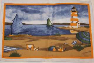 Summer Placemats Lighthouse Beach Scene 2 Styles NEW  