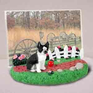  Boston Terrier   Picture Frame with Fence