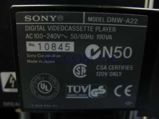 This auction is for a Sony DNW A22 Betacam SX Player S/N 10845 that 