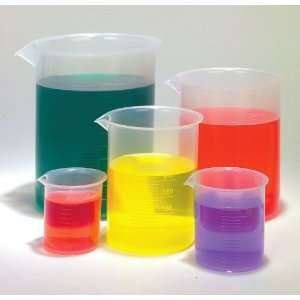   United Scientific Economy Plastic Beaker   Set of 5