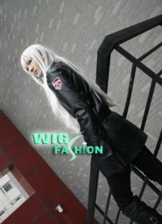 Hitman Reborn Superbi Long Straight White Cosplay Hair Wig  