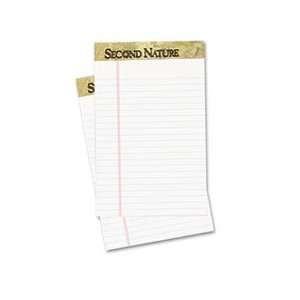  Second Nature Recycled Pads, Lgl Rule/Red Margin, 5 x 8 
