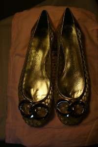   COUTURE GOLD MESH ELENOR FLAT SKIMMER SHOES 6 36M SALE ITALY  