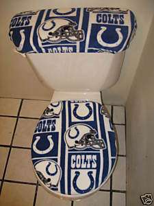 INDIANAPOLIS COLTS SQUARES TOILET SEAT COVER SET  