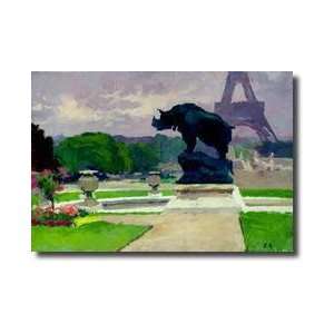  The Trocadero Gardens And The Rhinoceros By Jacquemart 