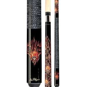  Players Flaming Demon Skulls Cue (weight19oz.) Sports 