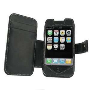  Leather Book Type Case for Apple iPhone 1G (Black) Cell 