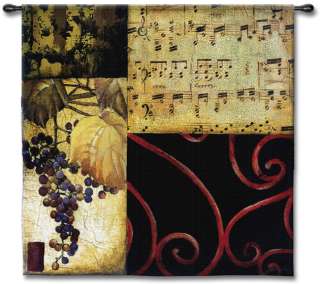 Autumn Waltz II Sheet Music Iron & Grapes Wall Tapestry  