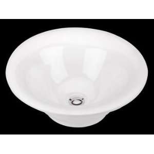   White Vitreous China Over Counter Vessel Sink