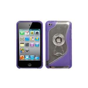  iPod Touch 4G Hybrid Two Tone Tpu Case (S Shaped) with 
