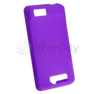 Purple Silicone Skin Case for Verizon Motorola Droid X2  