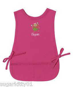 Personalized Childs Cobbler Apron Hot Pink Monkey  