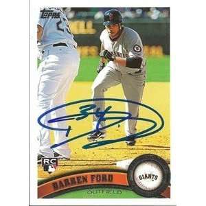  Ford Signed San Francisco Giants 2011 Topps Card