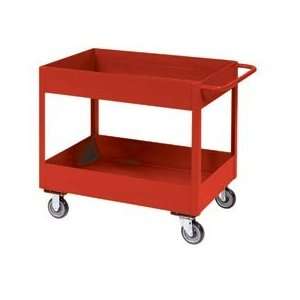  Red All Welded 3 Deep Shelf Cart 2400 Lb. Cap. 48x24 