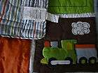   Crib Bed Set Quilt Sheet Skirt Car Train Plane Tiddliwinks $70